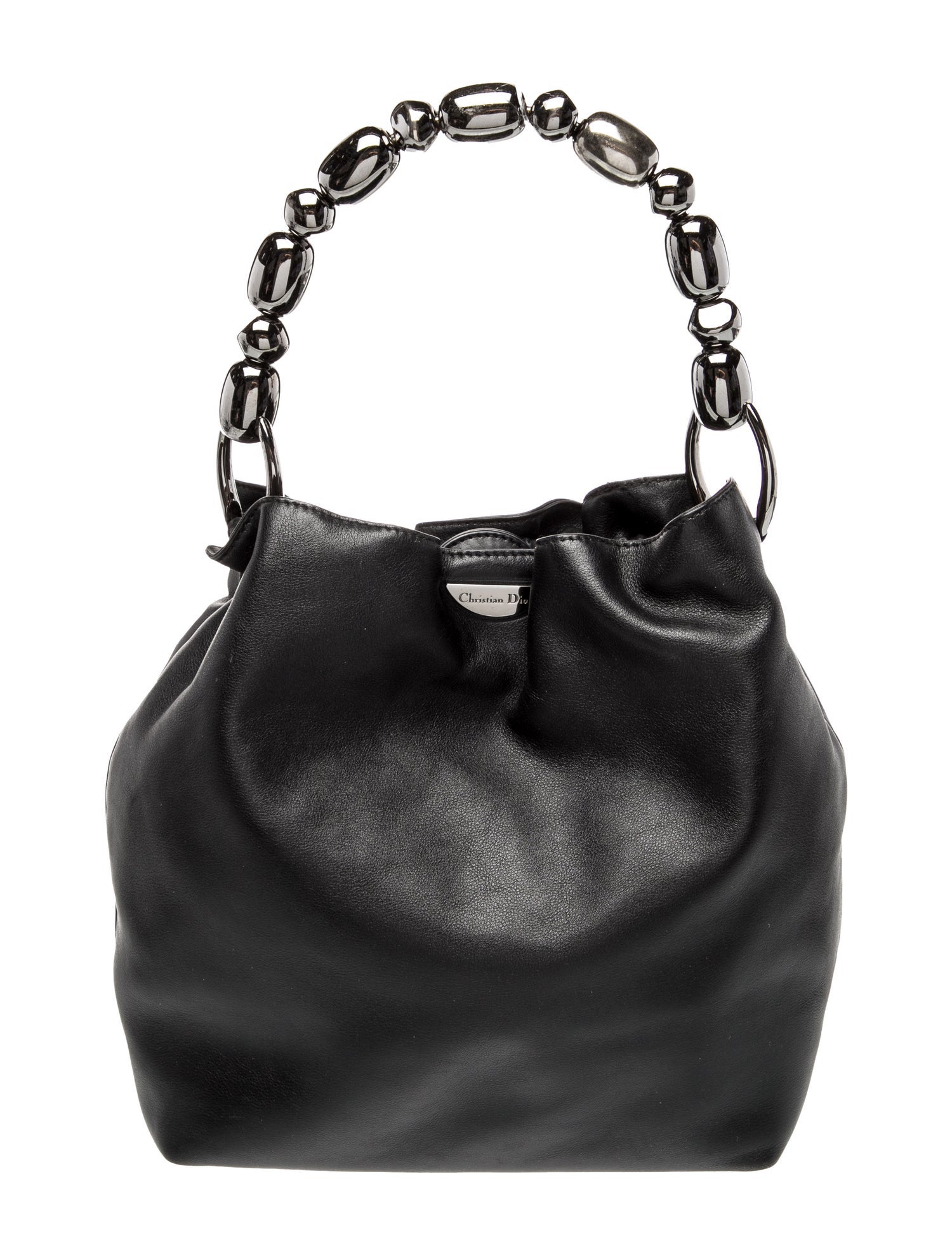 Christian Dior Leather Leather Bucket Bag Mini
