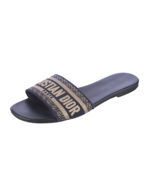 Christian Dior Canvas Printed Slides