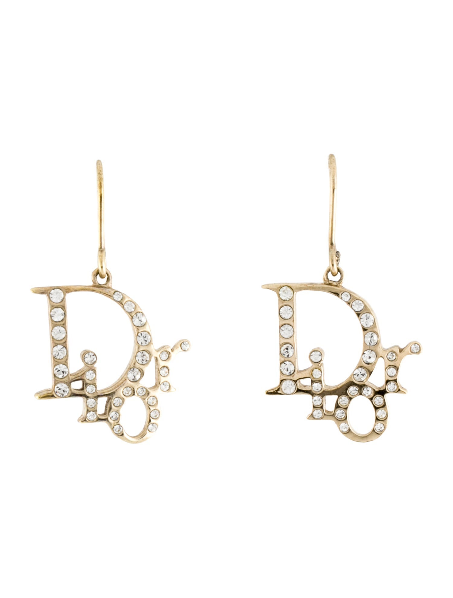 Christian Dior Crystal Orecchini Dior Oblique Drop Earrings