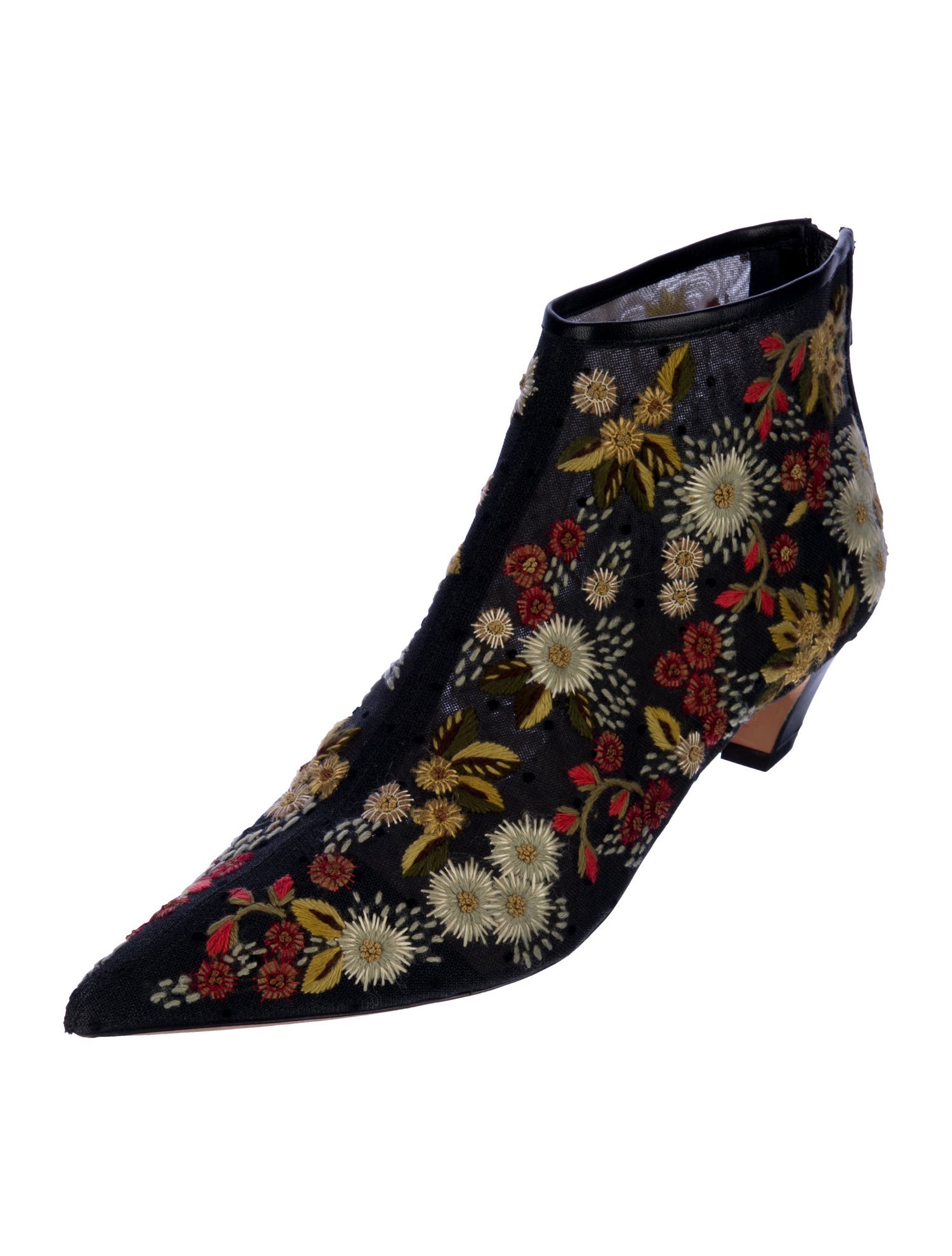 Christian Dior Mesh Floral Print Boots