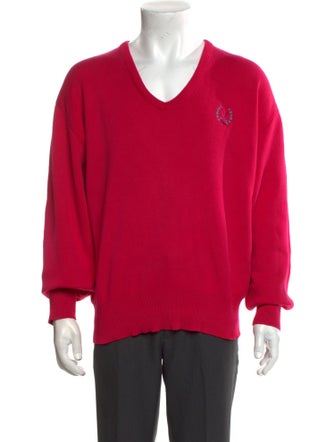 Christian Dior V-Neck Long Sleeve Pullover