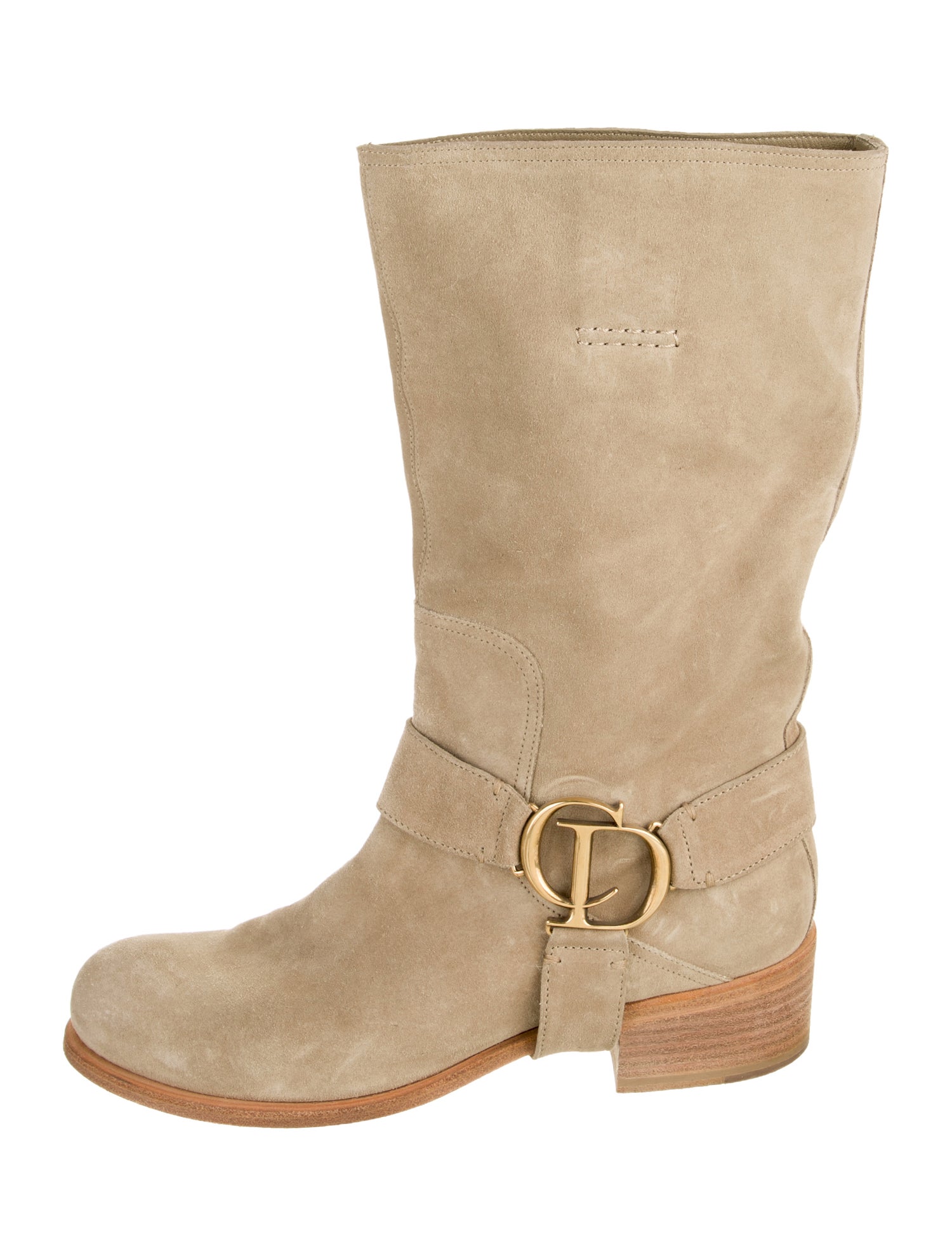 Christian Dior Suede Moto Boots