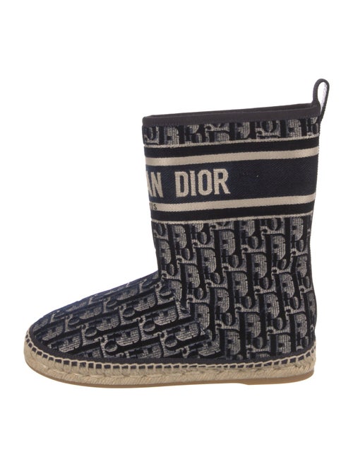 Christian Dior Oblique Jacquard Velvet Boots
