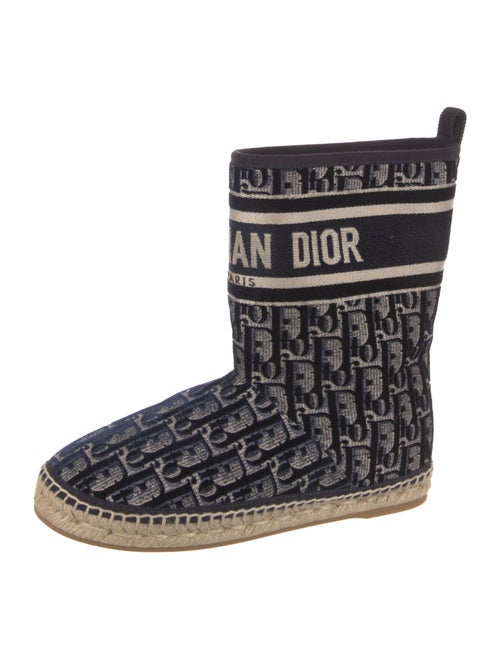 Christian Dior Oblique Jacquard Velvet Boots