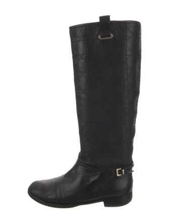 Christian Dior Cannage Pattern Leather Riding Boots
