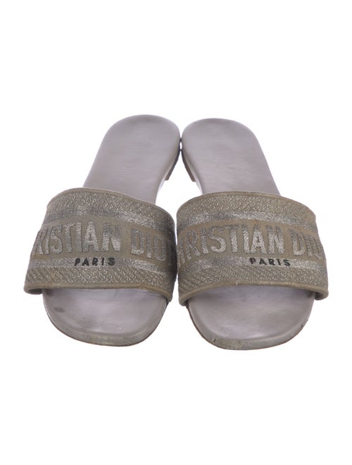 Christian Dior Embroidered Accent Slides