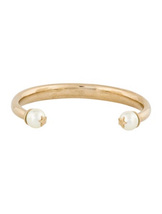 Christian Dior Faux Pearl Cuff Bracelet