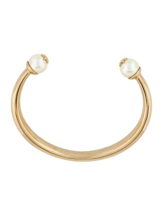 Christian Dior Faux Pearl Cuff Bracelet