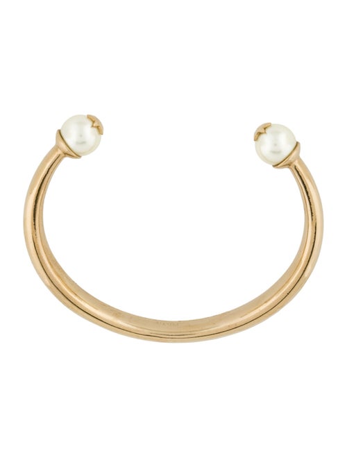 Christian Dior Faux Pearl Cuff Bracelet