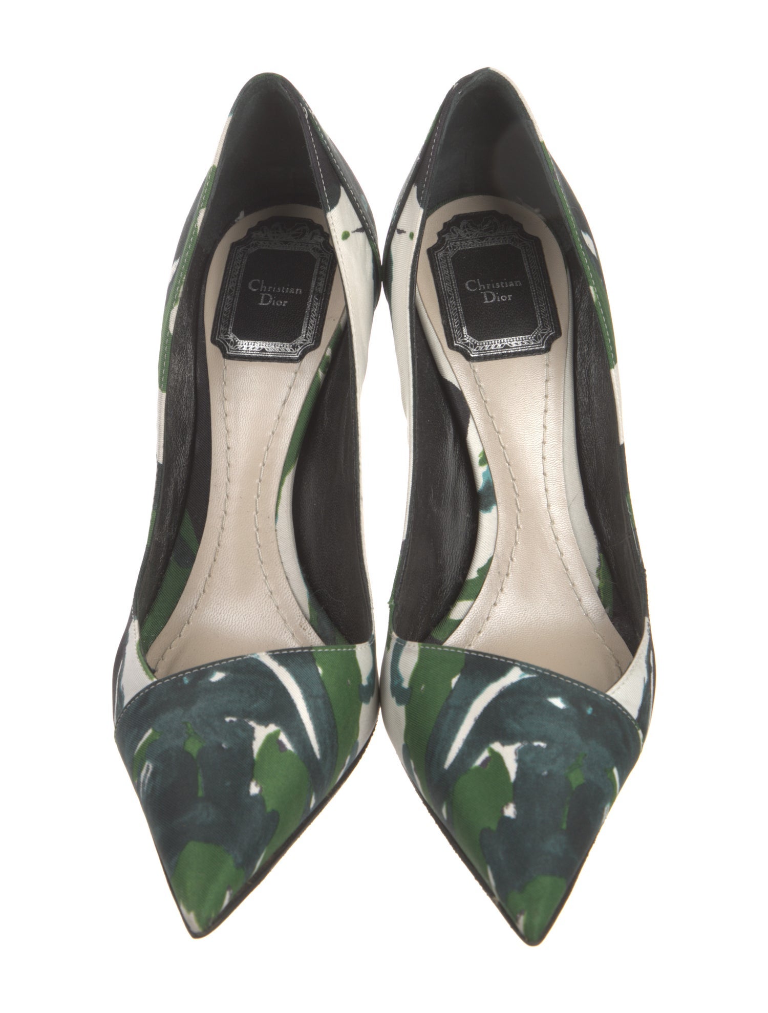 Christian Dior Canvas Printed Pumps