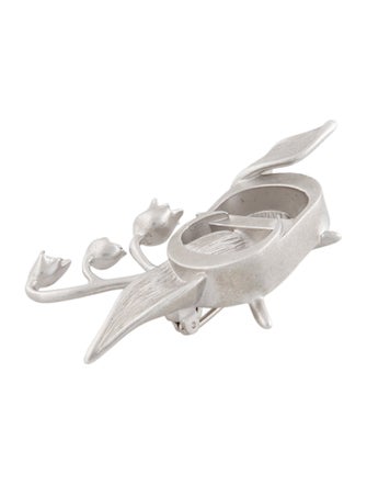 Christian Dior Crystal CD Floral Pin Brooch