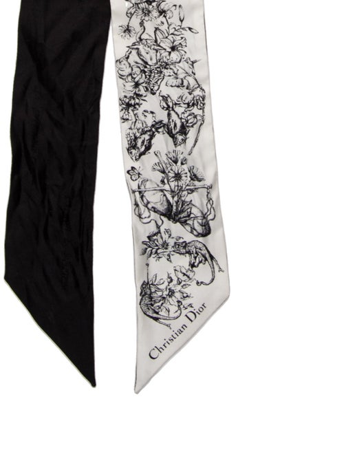 Christian Dior Silk Floral Print Scarf