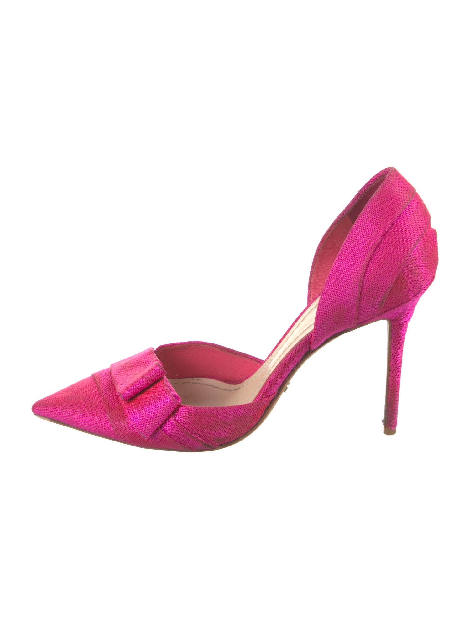 Christian Dior Satin Bow Accents D'Orsay Pumps