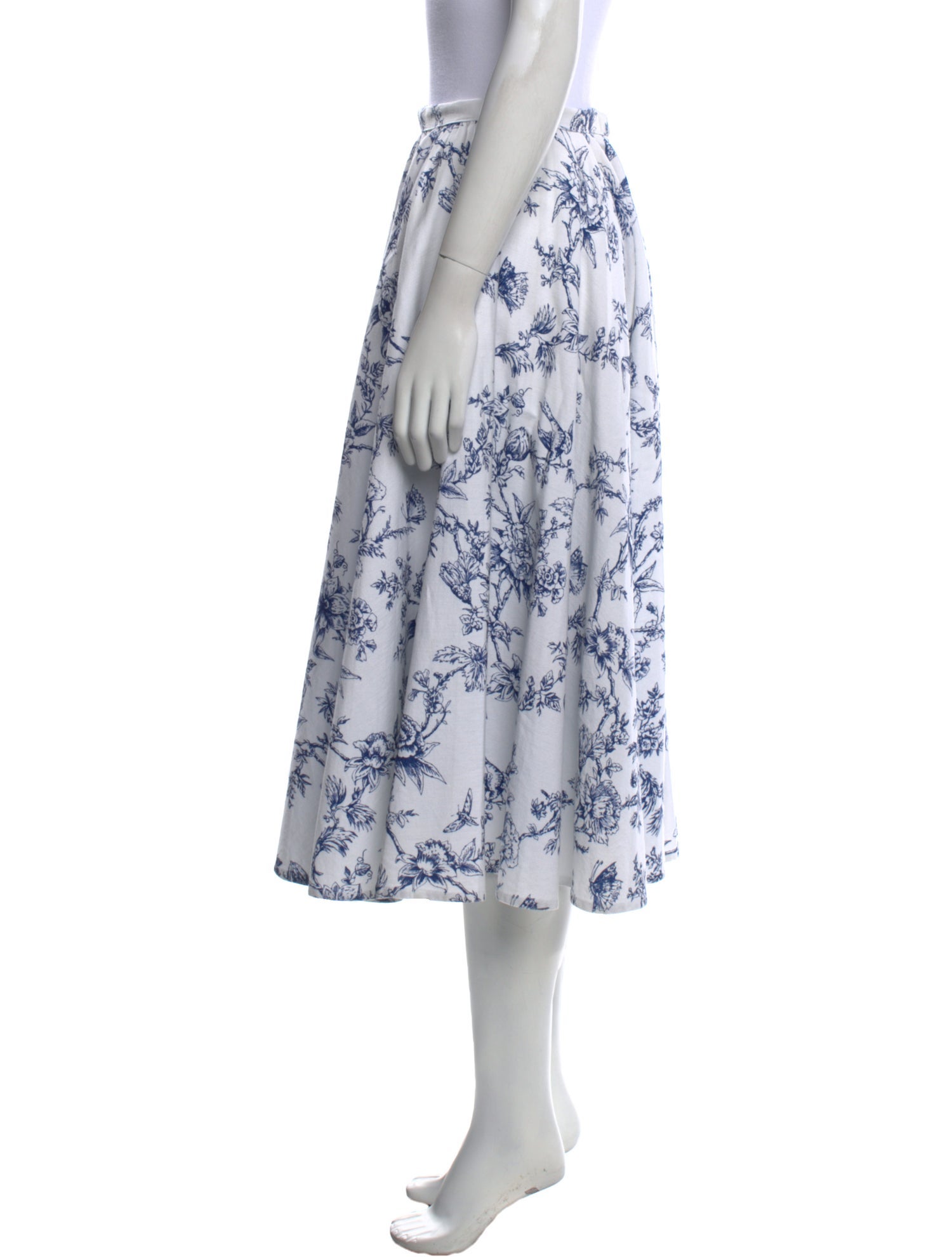 Christian Dior Floral Print Midi Length Skirt