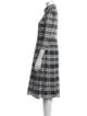 Christian Dior Plaid Print Midi Length Dress