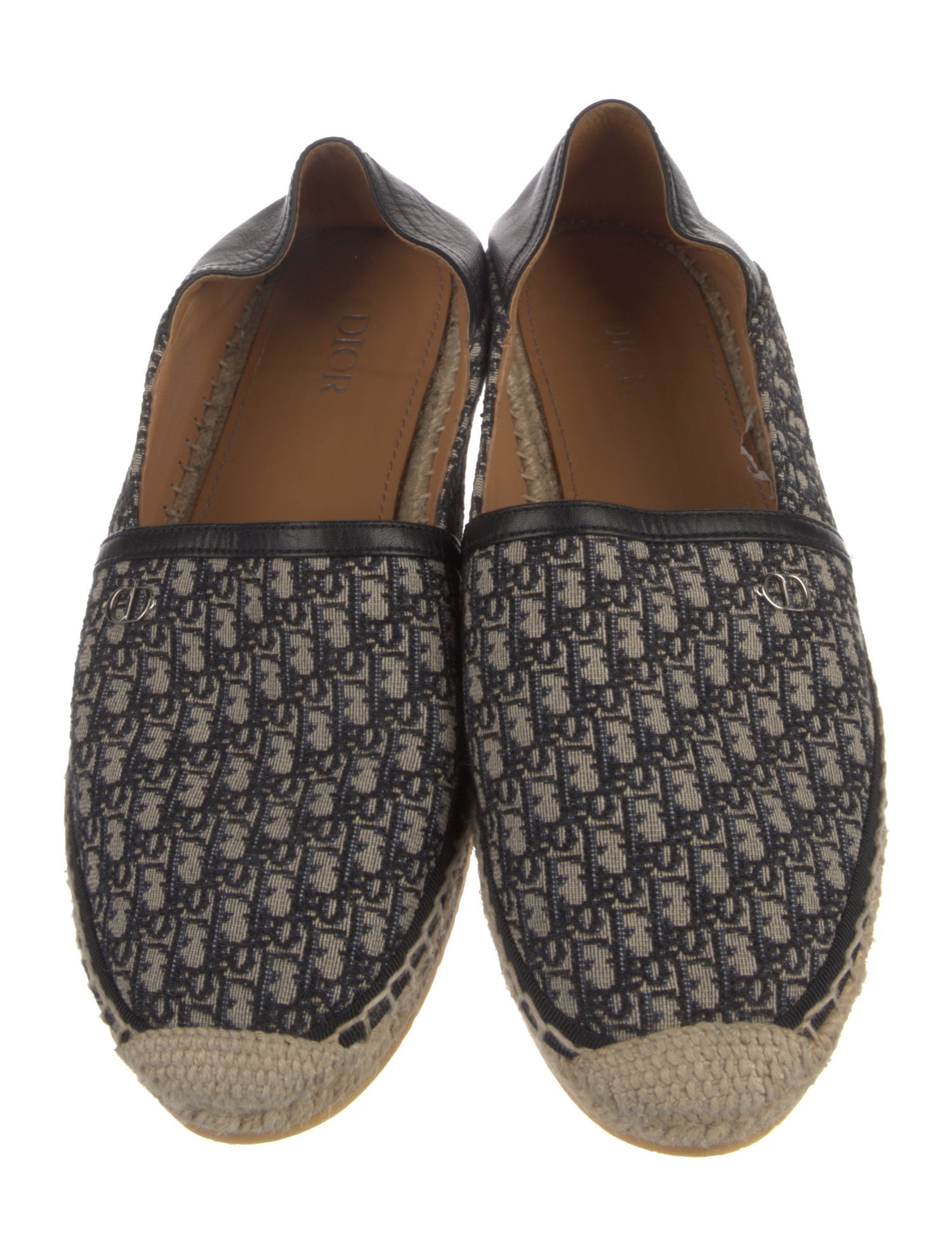 Christian Dior Diorissimo Pattern Canvas Espadrilles
