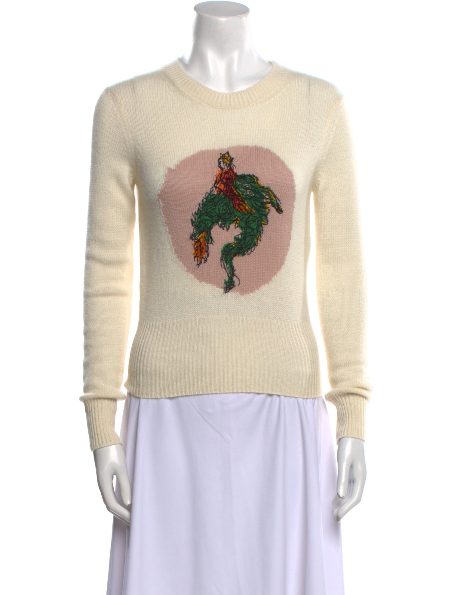 Christian Dior Cashmere Graphic Print Sweater