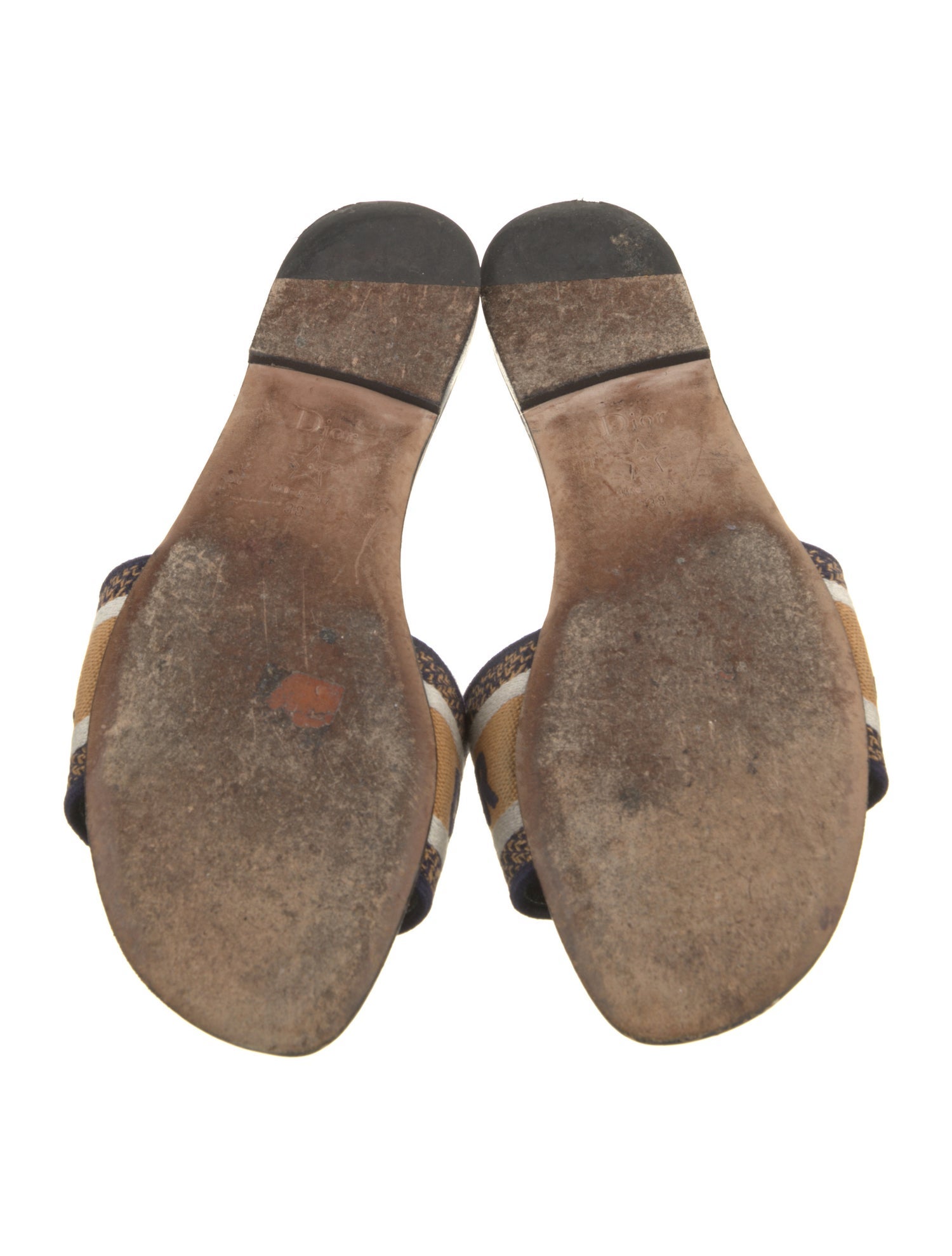 Christian Dior Canvas Printed Slides