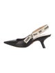 Christian Dior Leather Printed Slingback Pumps