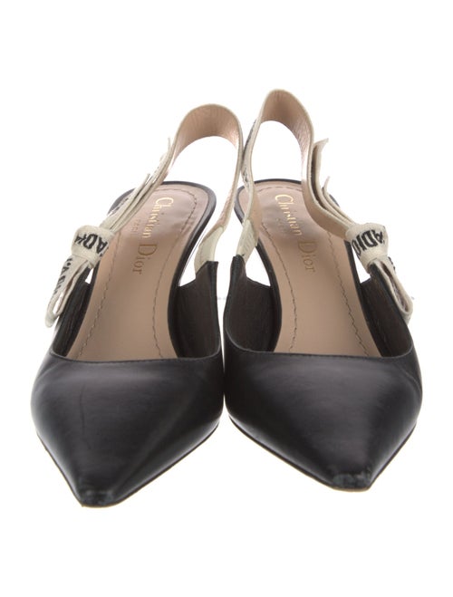 Christian Dior Leather Printed Slingback Pumps