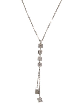 Christian Dior Crystal Cube Lavalier Necklace