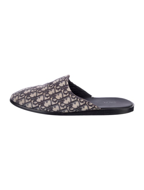 Christian Dior Oblique Jacquard Canvas Slippers