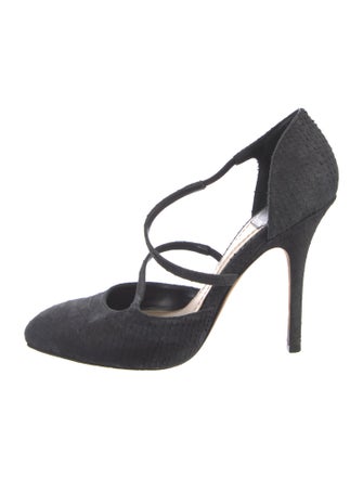 Christian Dior Suede D'Orsay Pumps