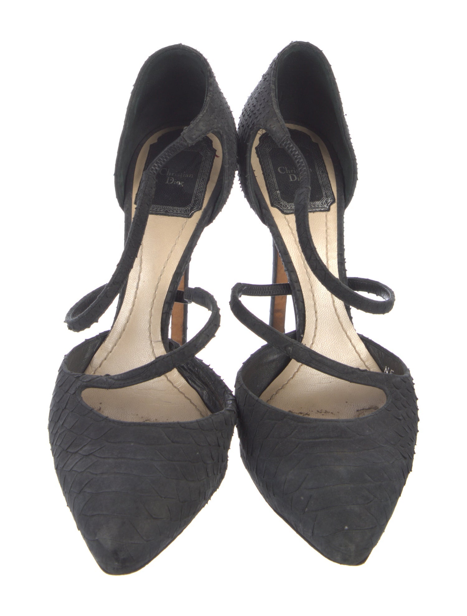 Christian Dior Suede D'Orsay Pumps