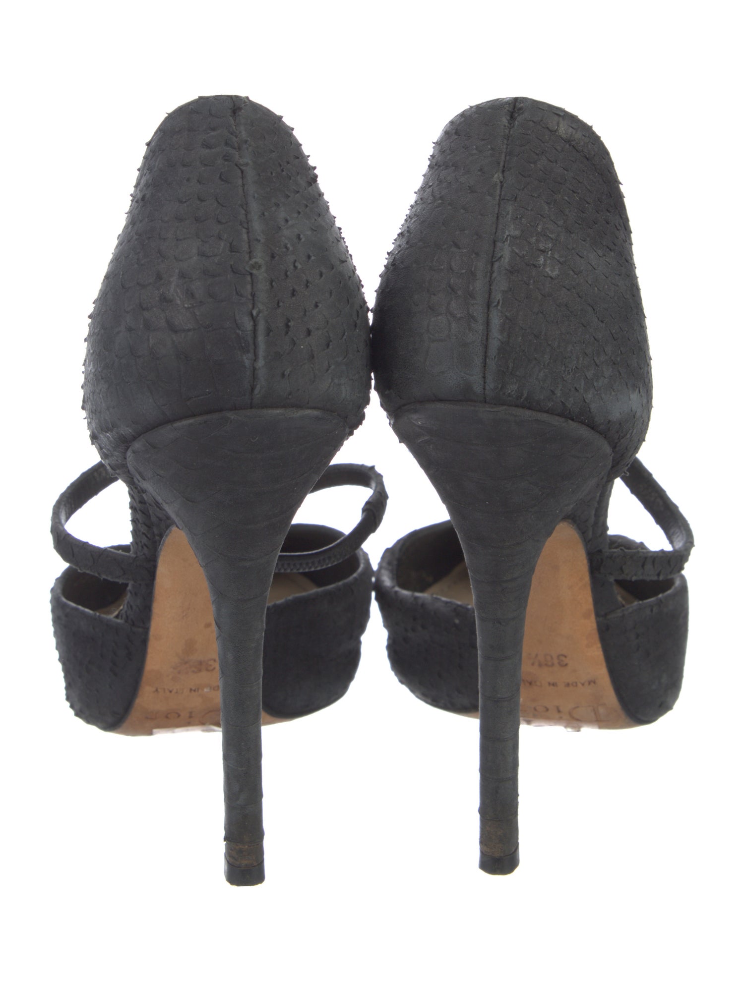 Christian Dior Suede D'Orsay Pumps