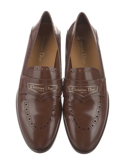 Christian Dior Leather Tassel Accents Loafers