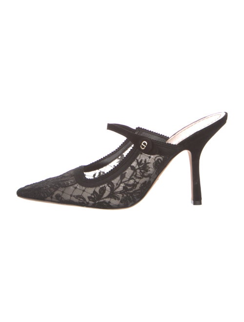Christian Dior Mesh Lace Pattern Mules