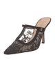 Christian Dior Mesh Lace Pattern Mules