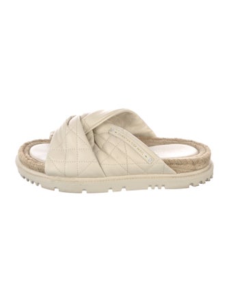 Christian Dior Cannage Pattern Leather Espadrilles