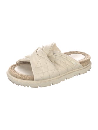 Christian Dior Cannage Pattern Leather Espadrilles