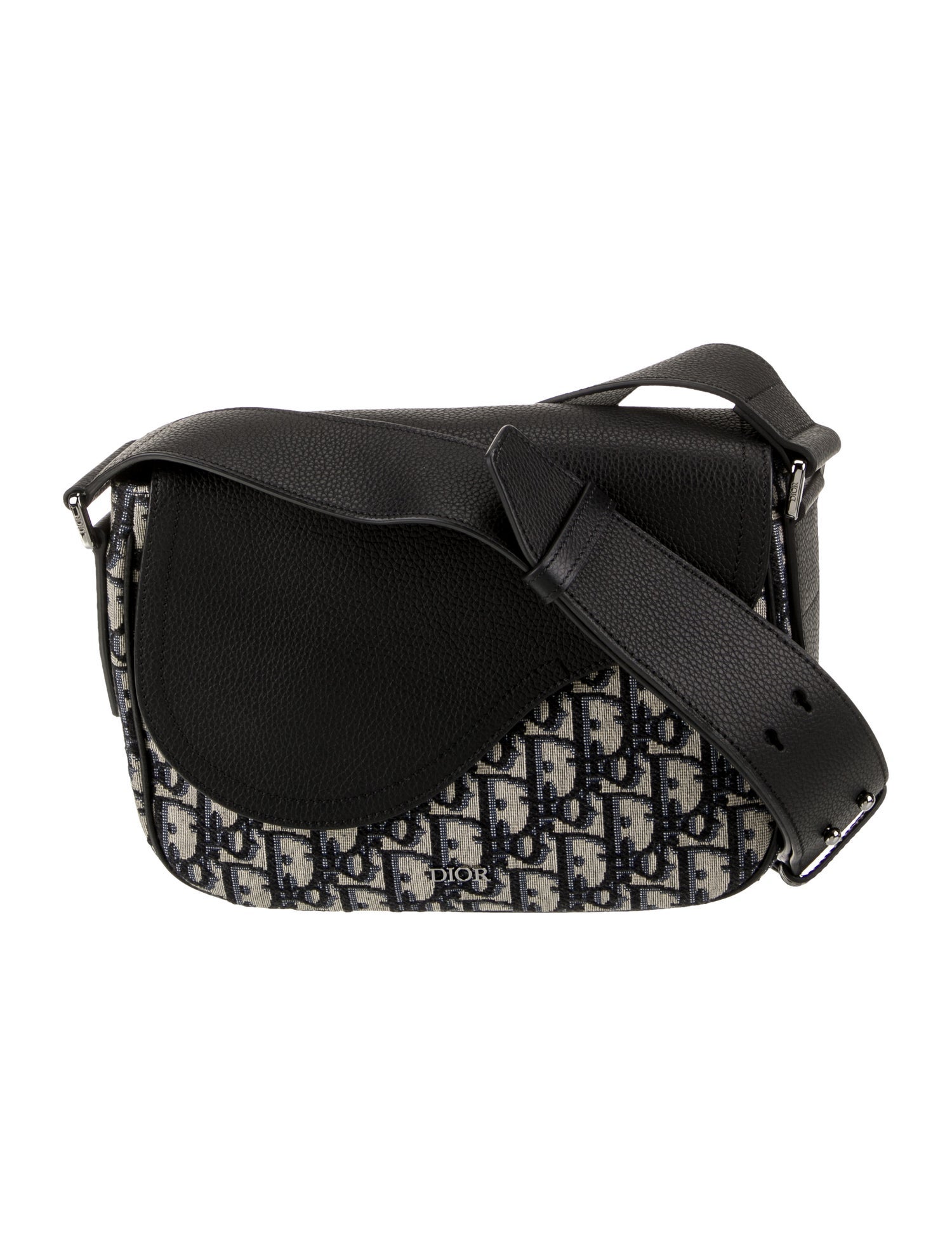 DIOR MEN Leather Christian Dior Oblique Saddle