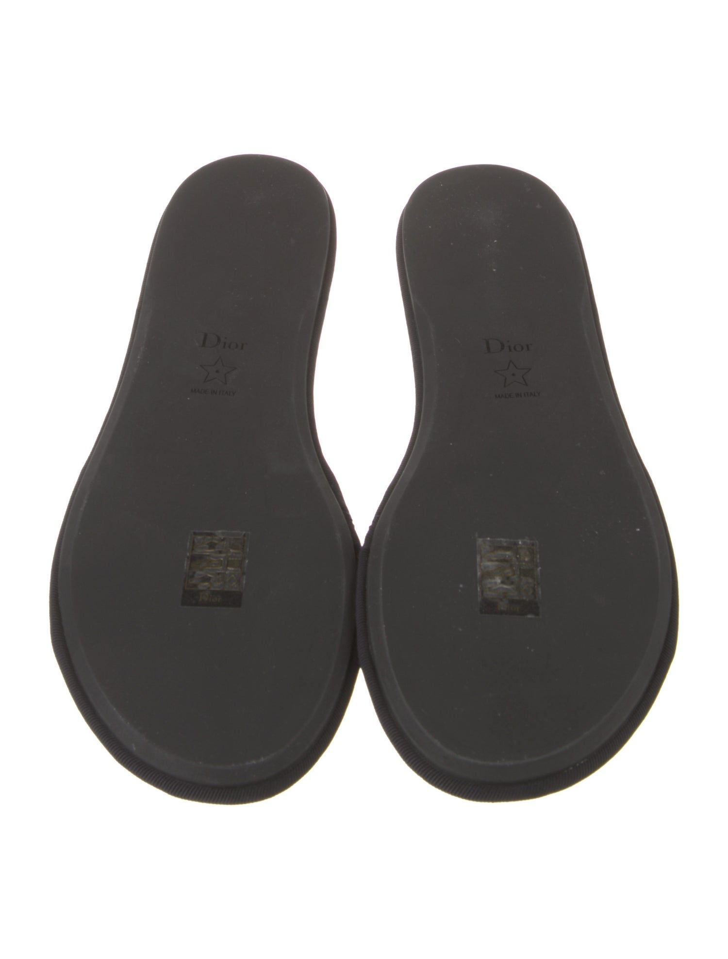 Christian Dior Oblique Jacquard Grosgrain Trim Flats