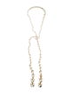 Christian Dior Faux Pearl Beaded Lariat Necklace