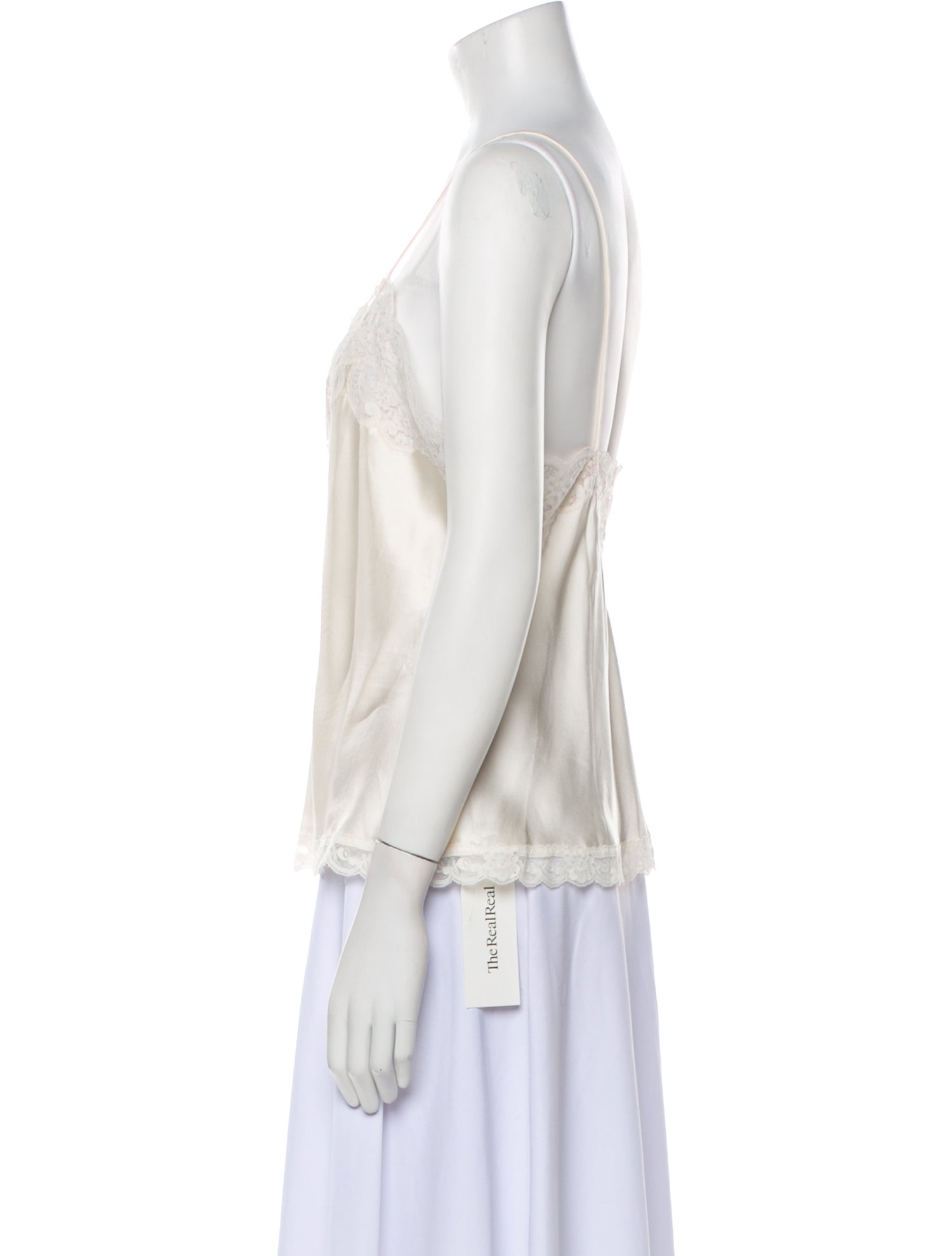 Christian Dior Silk Lace Trim Embellishment Pajamas