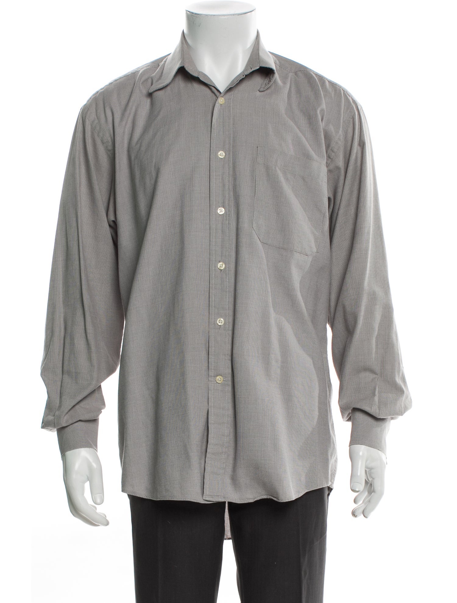 Christian Dior Chemises Oblique Jacquard Long Sleeve Shirt