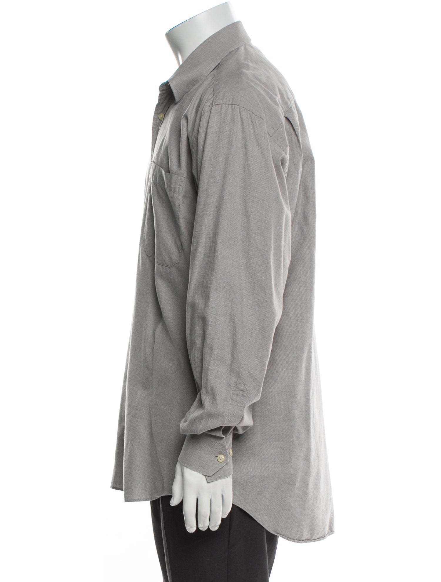 Christian Dior Chemises Oblique Jacquard Long Sleeve Shirt