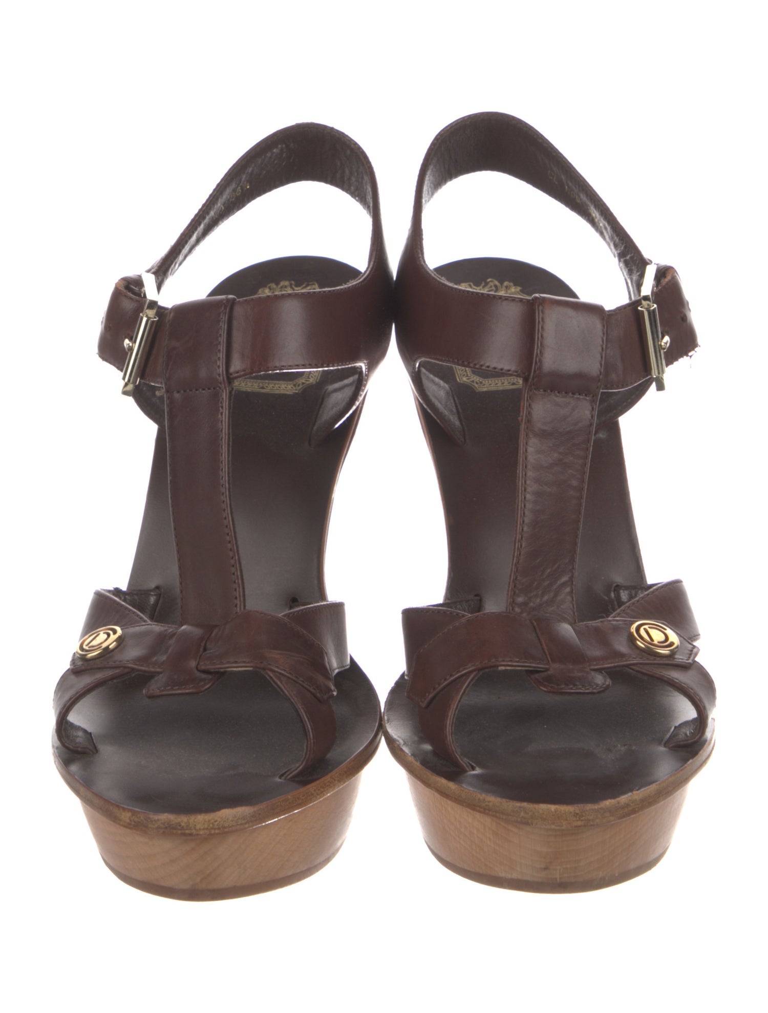 Christian Dior Leather T-Strap Sandals