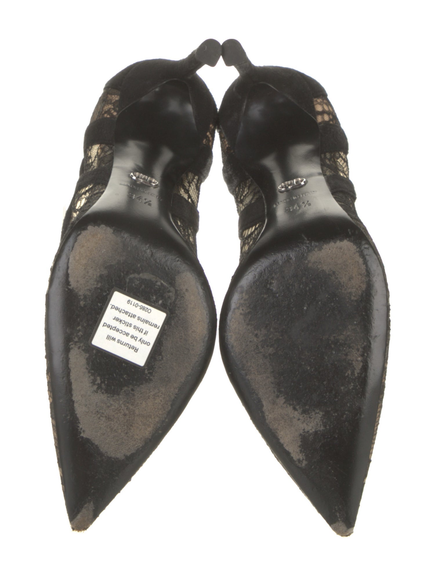 Christian Dior Lace Lace Pattern Pumps