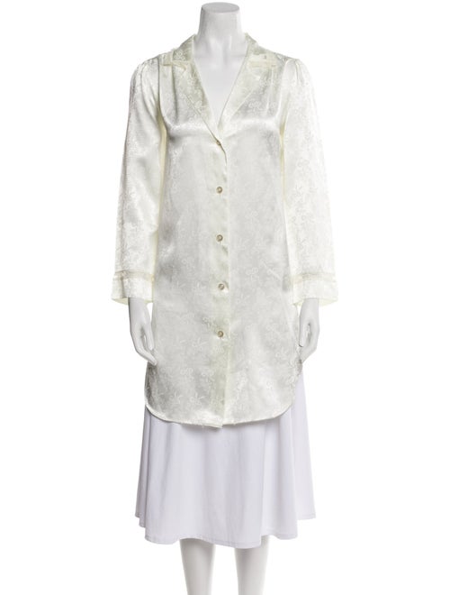 Christian Dior Satin Lace Trim Embellishment Nightgown