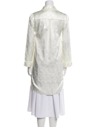 Christian Dior Satin Lace Trim Embellishment Nightgown