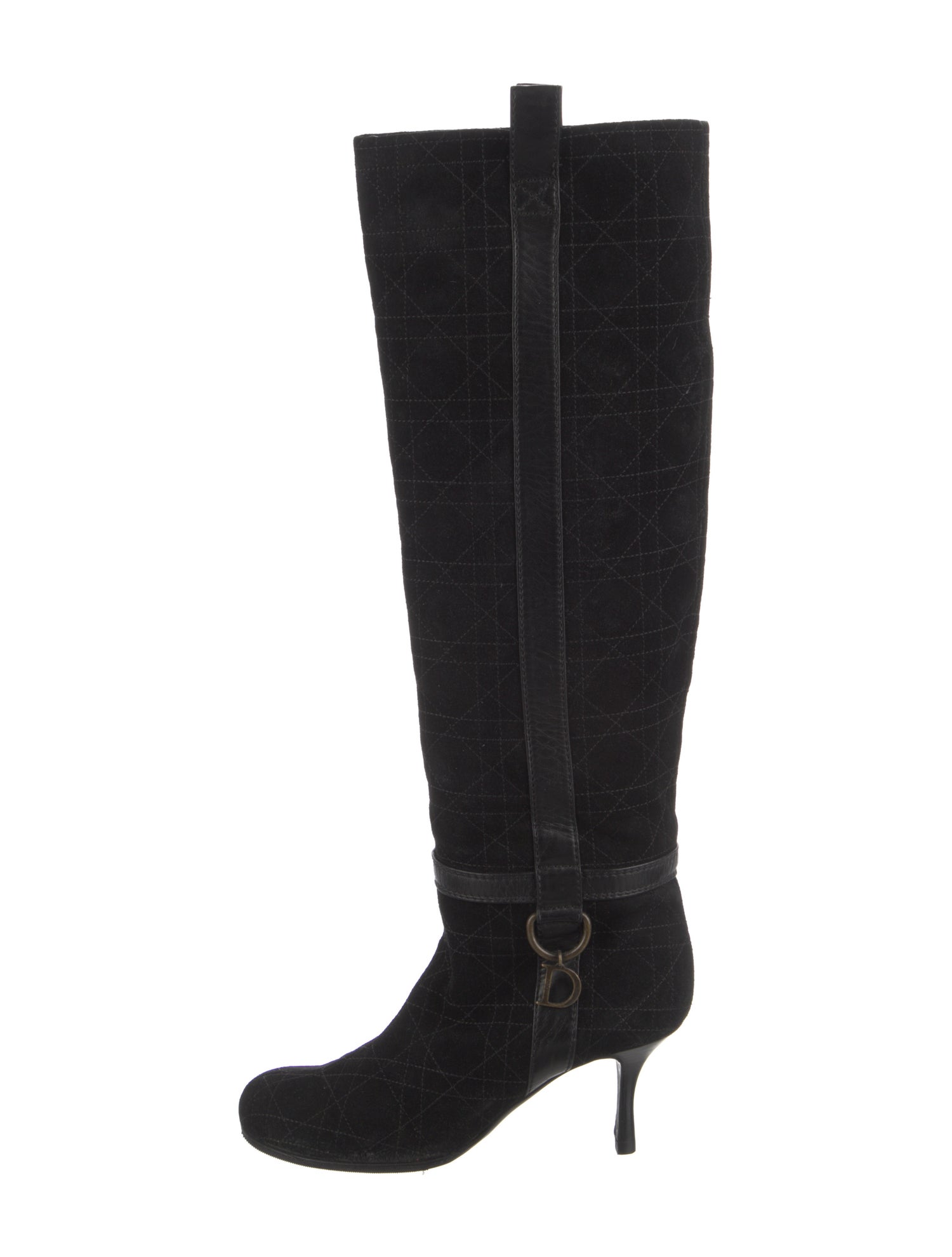 Christian Dior Cannage Pattern Suede Boots