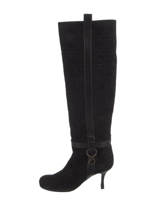 Christian Dior Cannage Pattern Suede Boots