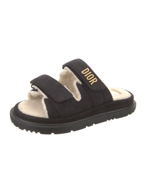 Christian Dior Suede Printed Slides