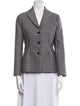 Christian Dior Virgin Wool Plaid Print Blazer