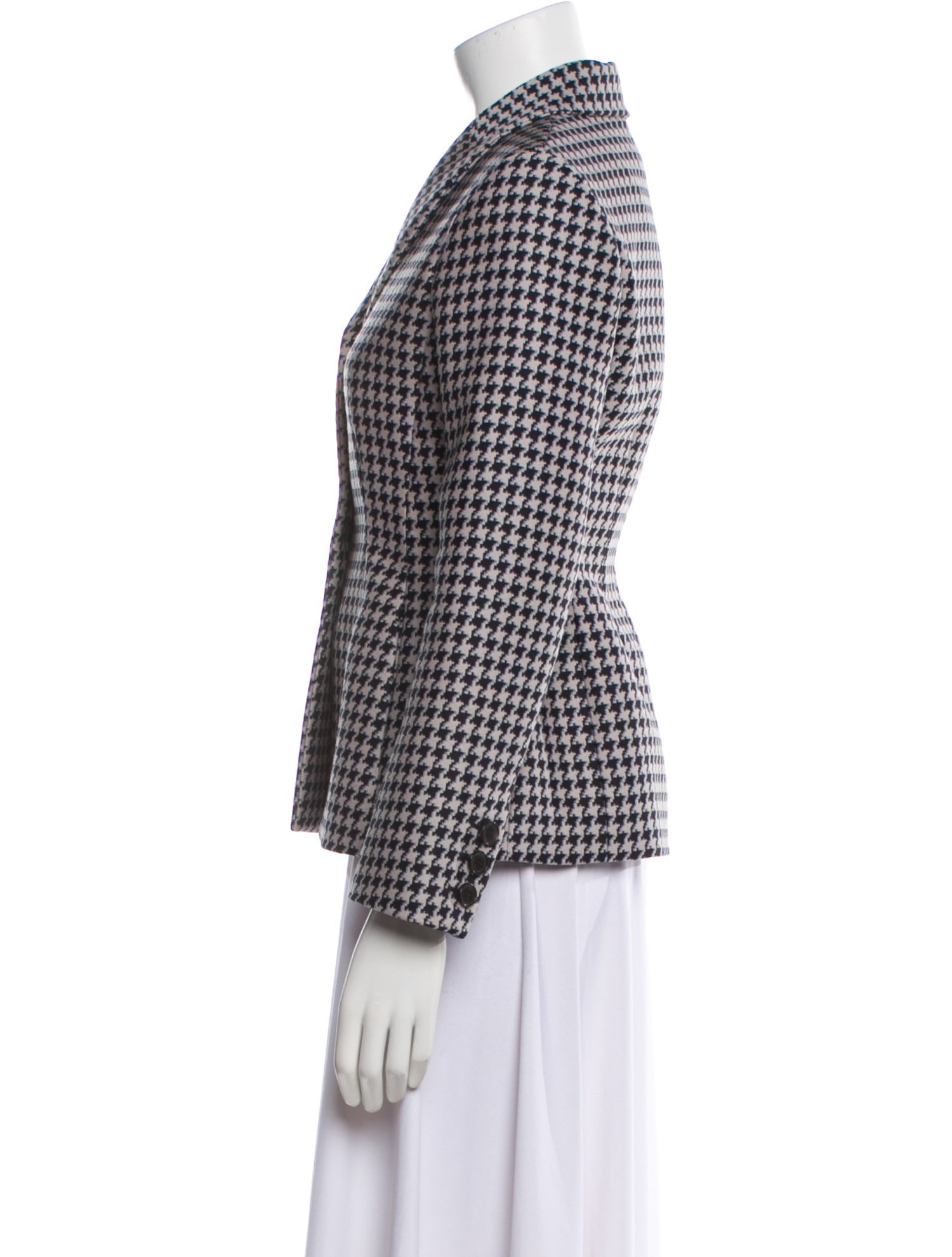 Christian Dior Virgin Wool Plaid Print Blazer