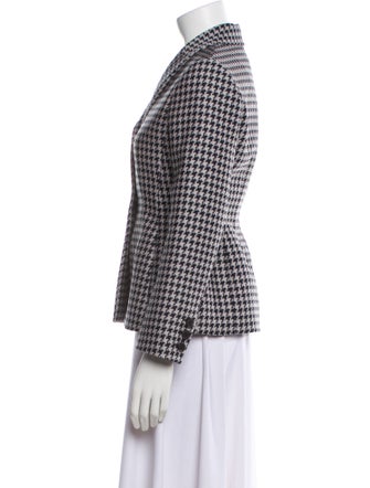 Christian Dior Virgin Wool Plaid Print Blazer